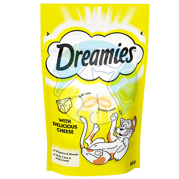 تشویقی مغزدار گربه طعم پنیر 60گرمی Dreamies